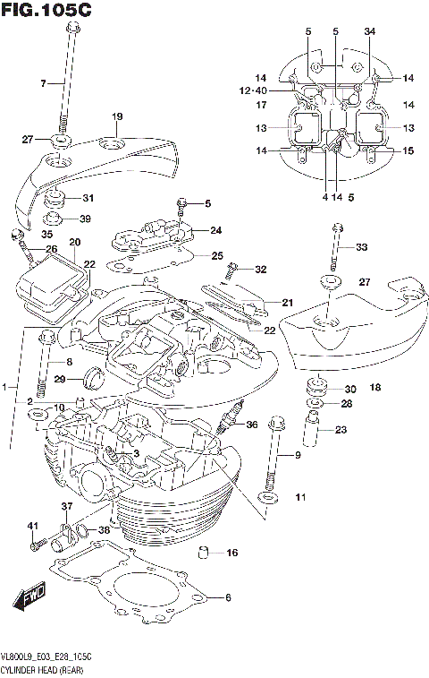 CYLINDER HEAD (REAR) (VL800L9 E33)
