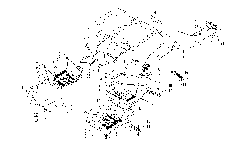 REAR BODY PANEL AND FOOTWELL ASSEMBLIES [96904]