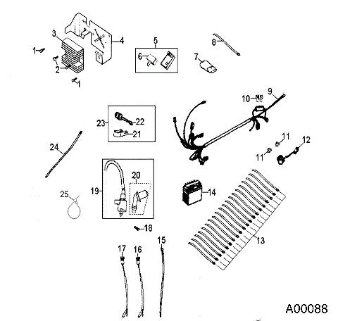 ELECTRICAL PARTS - A19YAP20N4 (A00088)