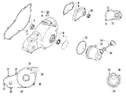 MAGNETO SIDE ENGINE COVERS [92593]