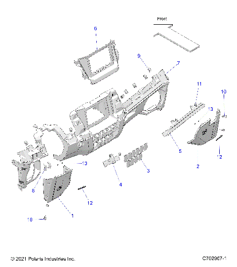 BODY, DASH LOWER, RIDE COMMAND - Z23G4C92AL/BL (C702967)