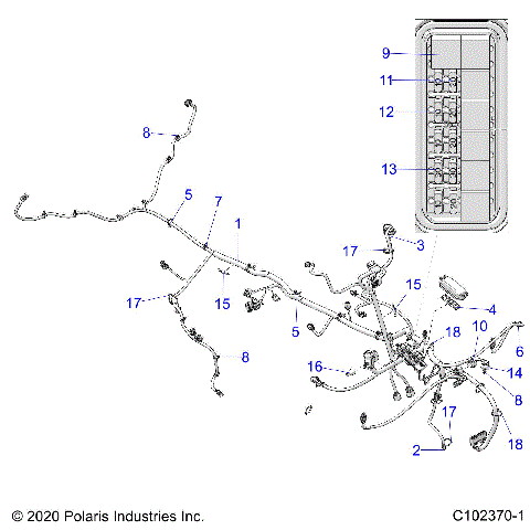 ELECTRICAL, HARNESS - A20SWE57A1/3A1 (C102370-1)