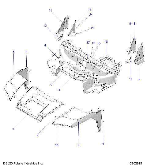 BODY, HOOD, LINER, FRONT FENDERS,  PILLARS - G24GZK99A/99B (C702915)