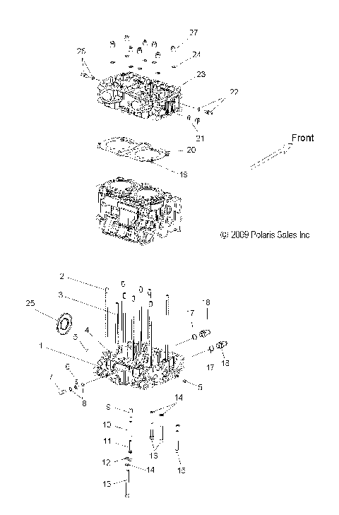 ENGINE, CYLINDER and CRANKCASE - S12PT7FSL (49SNOWCYLINDER10FSTTRG)