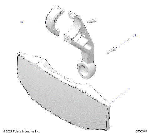 BODY, MIRROR, REAR - G25GMP99 (C750545)