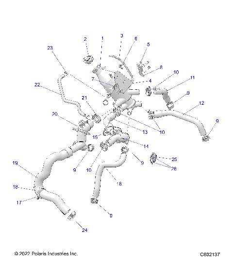 ENGINE, COOLING SYSTEM - S23TKP6RS (C601565)