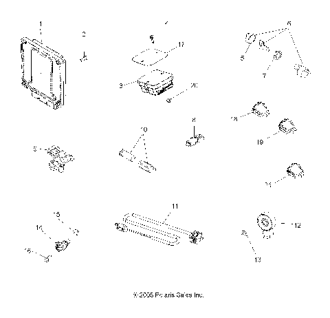 ELECTRICAL, SWITCHES, SENSORS, ECU and CONTROL MODULES - A09ZN55AL/AQ/AS/AT/AX (49ATVSWITCHES09SPXP550)