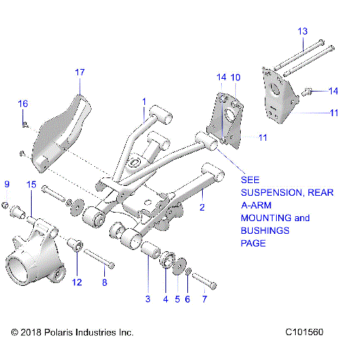SUSPENSION, REAR - A20SDE57F1/S57C5/E5 [C101560]
