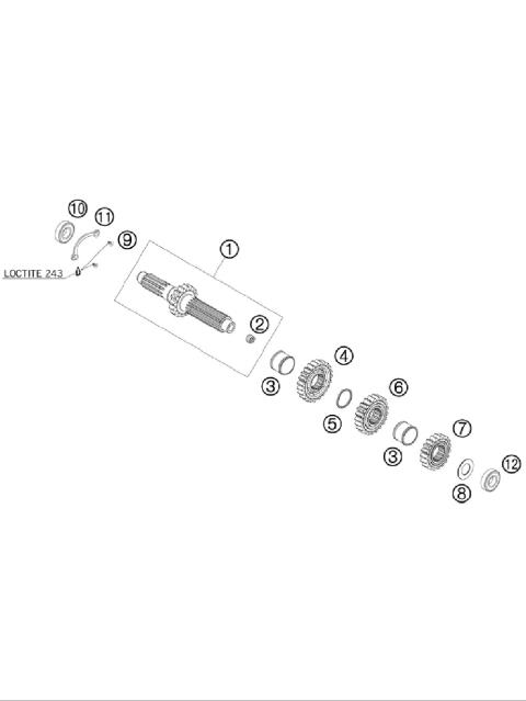 TRANSMISSION I - MAIN SHAFT