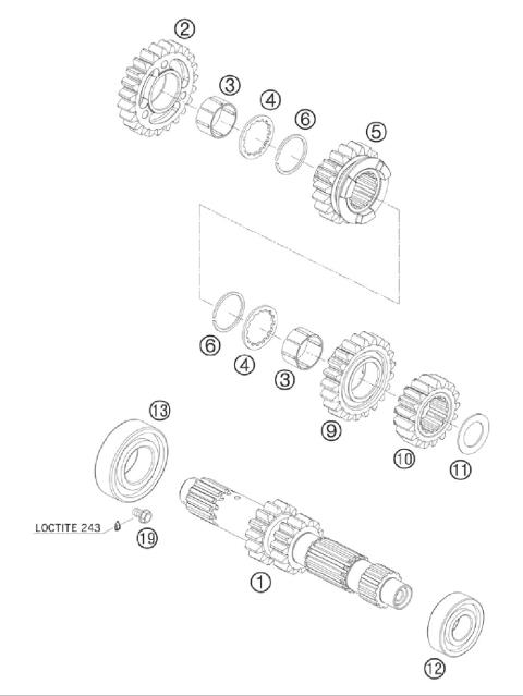 TRANSMISSION I - MAIN SHAFT