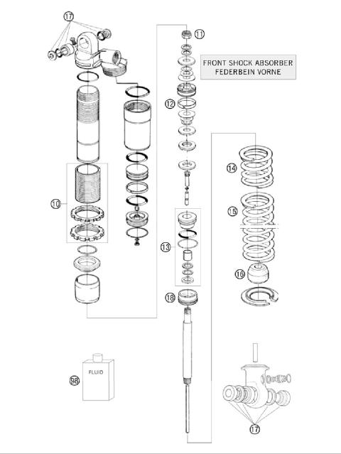SHOCK ABS. FRONT DISASSEMBLED