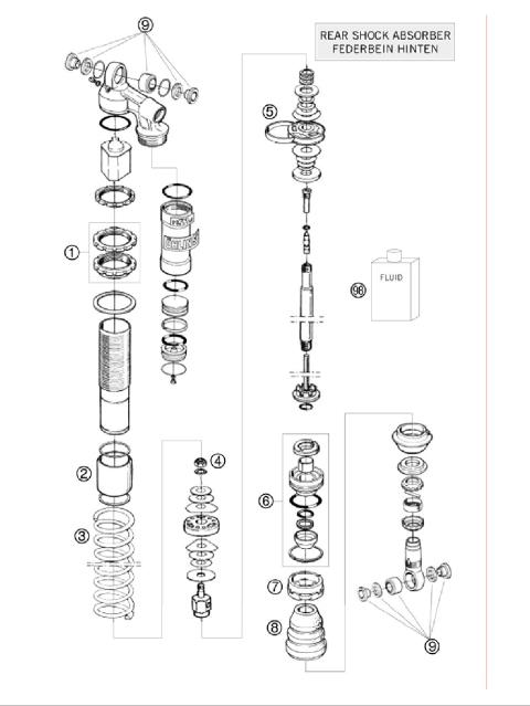 SHOCK ABS. REAR DISASSEMBLED