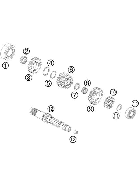 TRANSMISSION I - MAIN SHAFT
