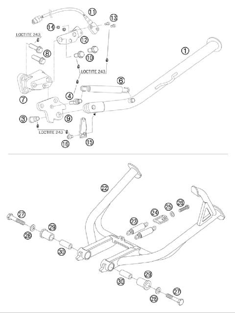 SIDE AND CENTER STAND