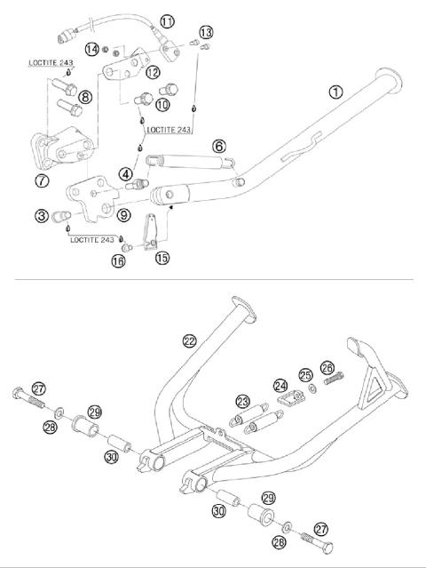 SIDE AND CENTER STAND