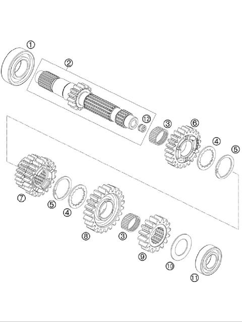 TRANSMISSION I - MAIN SHAFT
