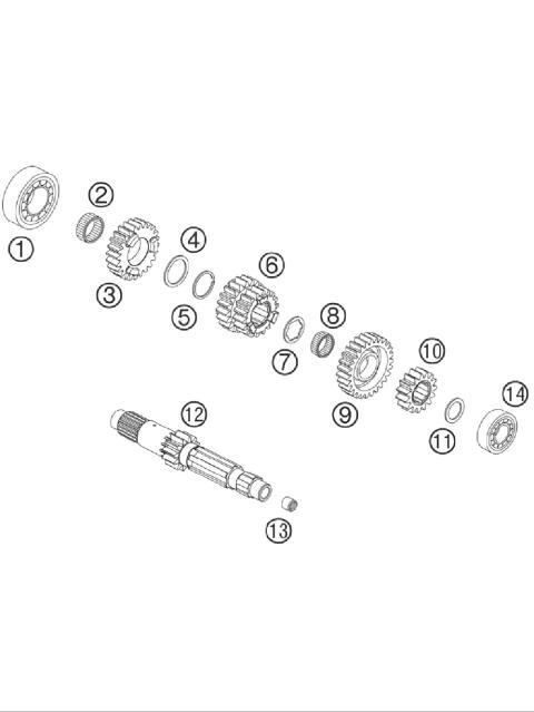 TRANSMISSION I - MAIN SHAFT