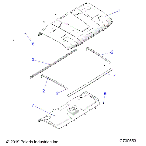 BODY, ROOF (PREM PREP AUDIO) - R19RRE99A/B (C700553)