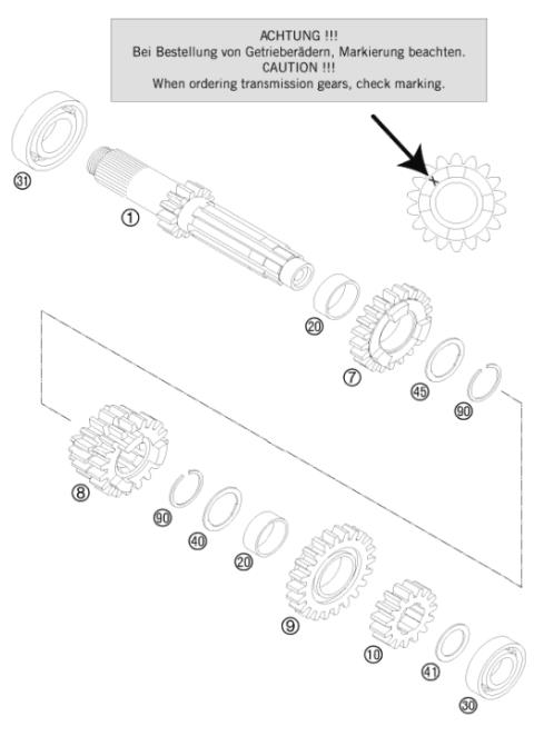 TRANSMISSION I - MAIN SHAFT        