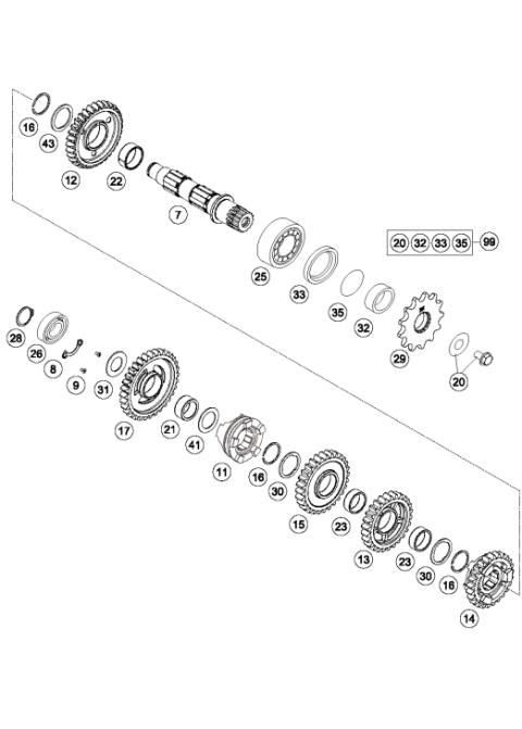 TRANSMISSION II - COUNTERSHAFT     