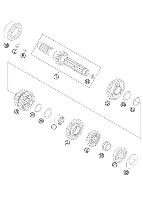 TRANSMISSION I - MAIN SHAFT        