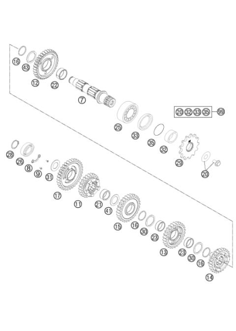 TRANSMISSION II - COUNTERSHAFT     