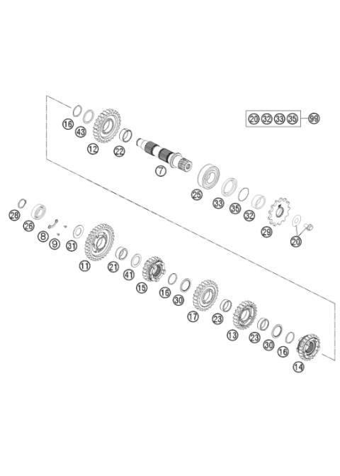 TRANSMISSION II - COUNTERSHAFT     