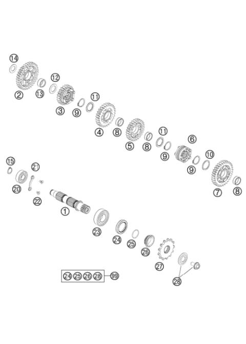 TRANSMISSION II - COUNTERSHAFT     