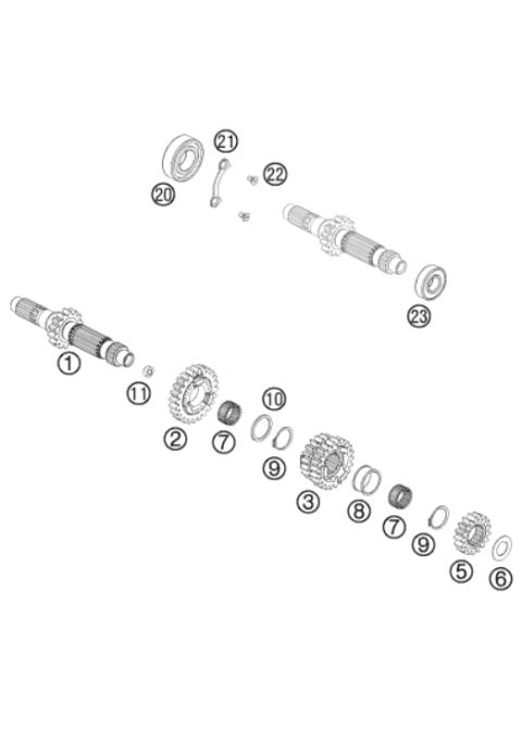 TRANSMISSION I - MAIN SHAFT        