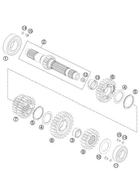 TRANSMISSION I - MAIN SHAFT        