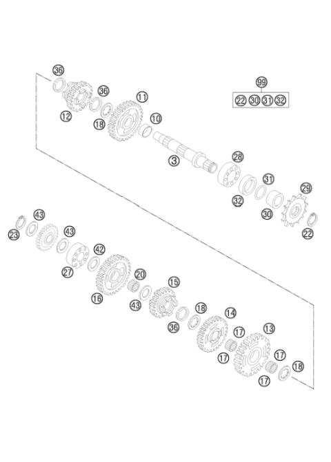 TRANSMISSION II - COUNTERSHAFT     