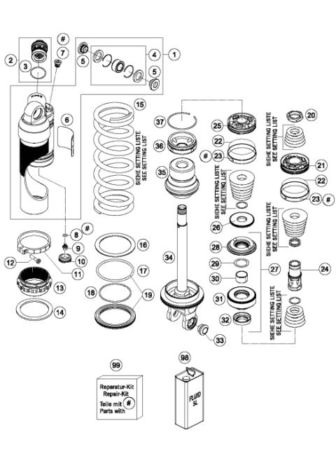 SHOCK ABSORBER DISASSEMBLED        