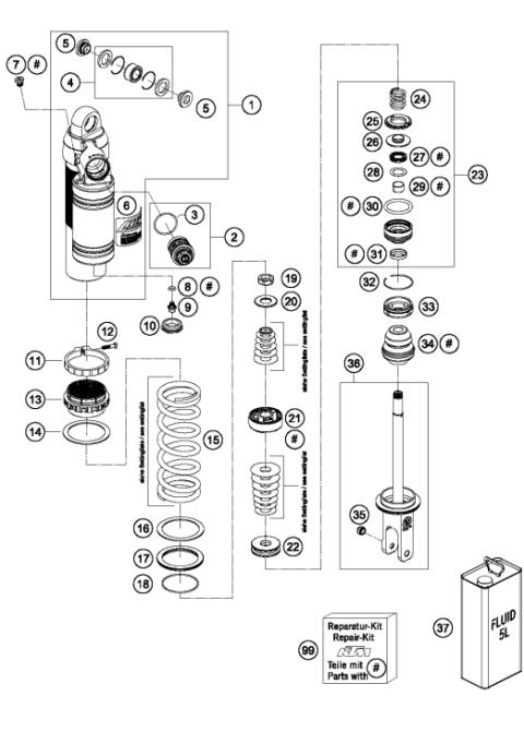 SHOCK ABSORBER DISASSEMBLED        