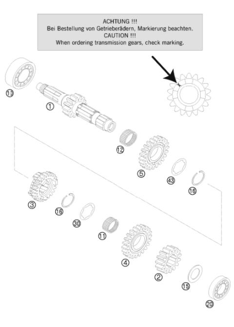 TRANSMISSION I - MAIN SHAFT        
