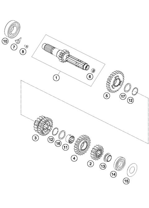 TRANSMISSION I - MAIN SHAFT        