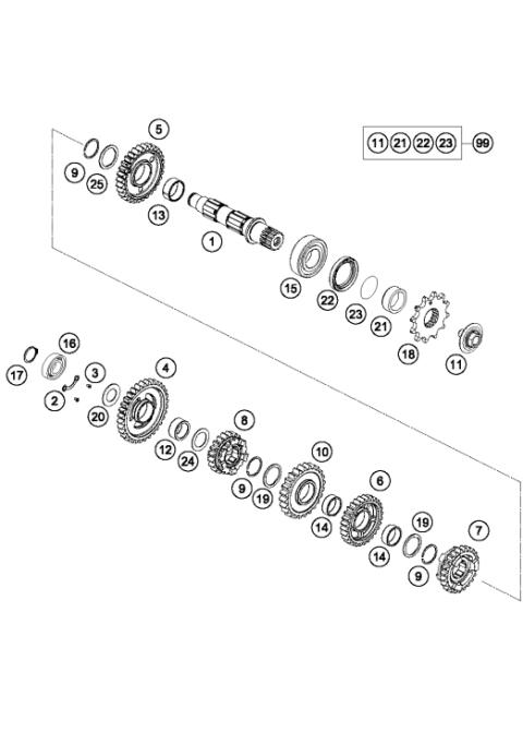 TRANSMISSION II - COUNTERSHAFT     