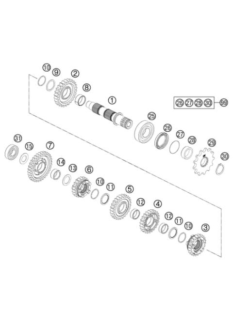 TRANSMISSION II - COUNTERSHAFT     