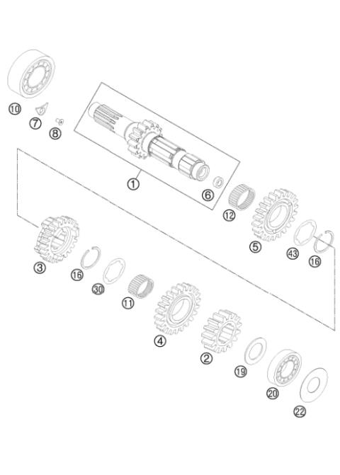 TRANSMISSION I - MAIN SHAFT        