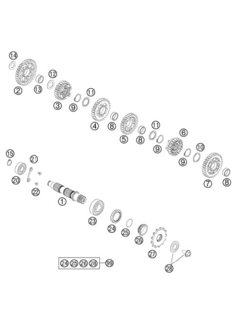 TRANSMISSION II - COUNTERSHAFT     
