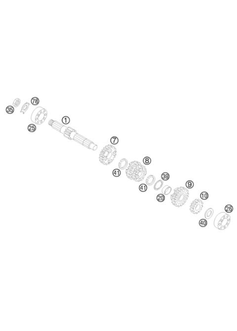 TRANSMISSION I - MAIN SHAFT        