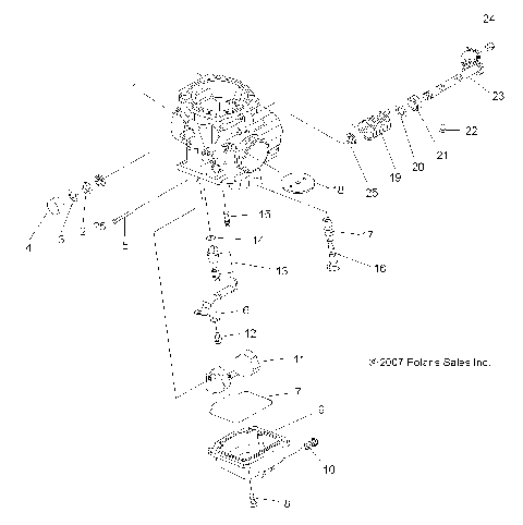 ENGINE, CARBURETOR LOWER - A10LH46AX/AZ (49ATVCARB08SP400)