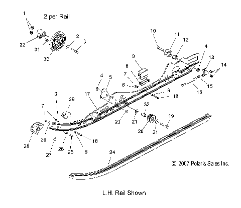SUSPENSION, RAIL ASM. - S08PB8ES/EE (49SNOWSUSPRAIL08800IQ)