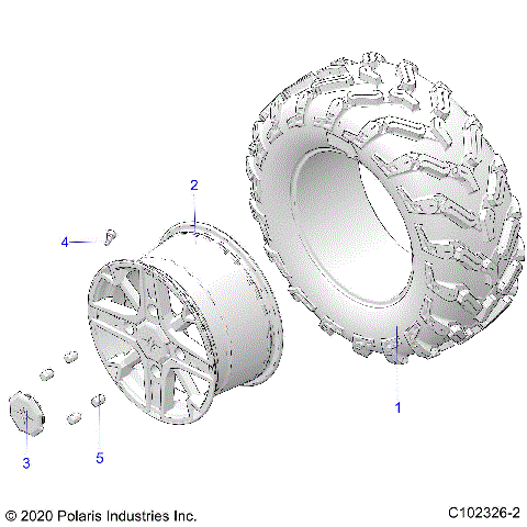 WHEELS, REAR - A20SYE95AD/CAD (C102326-2)