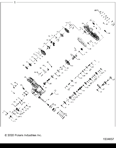 DRIVE TRAIN, MAIN GEARCASE - A25SEE57P2/P4 (1334637)