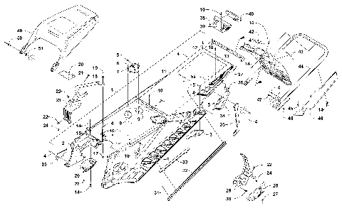 TUNNEL, REAR BUMPER, AND SNOWFLAP ASSEMBLY [103780]