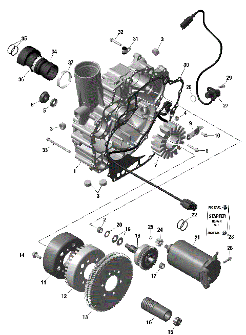 01- ROTAX - Magneto and Electric Starter No IDF