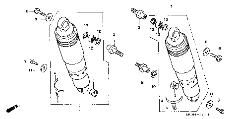 REAR SHOCK ABSORBER (2)