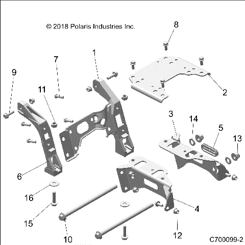 CHASSIS, MOUNTING, FRONT GEARCASE - Z19VGE99AK/AW/BK/BW (C700099-2)