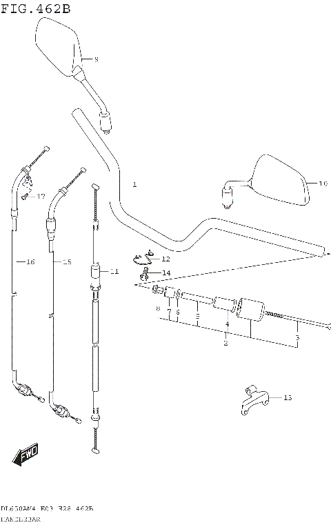 HANDLEBAR (DL650AM4 E28)