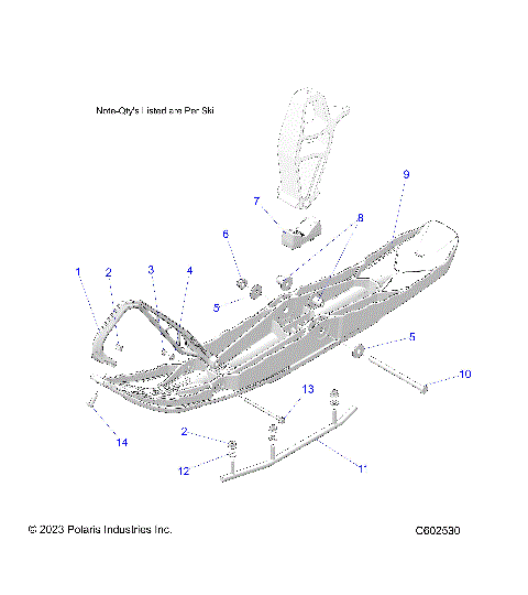STEERING, SKI ASM. - S24TLB6RSL/6REL (C602530)